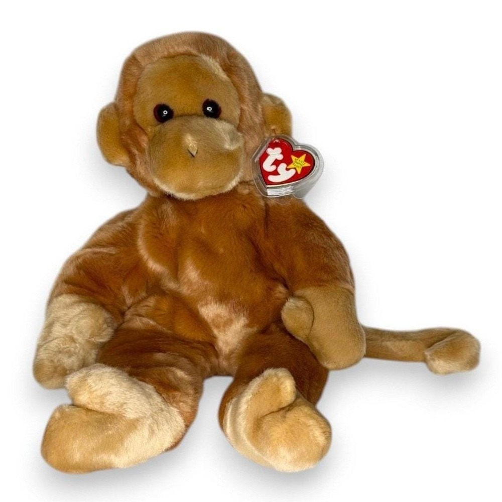 Bongo the Monkey | Jungle Swinger | Mint Heart Tag TY Beanie Buddy